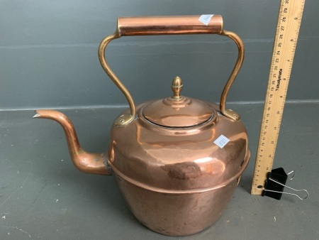 Large Antique Copper Kettle