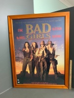 Large Timber Framed Movie Poster for Bad Girls