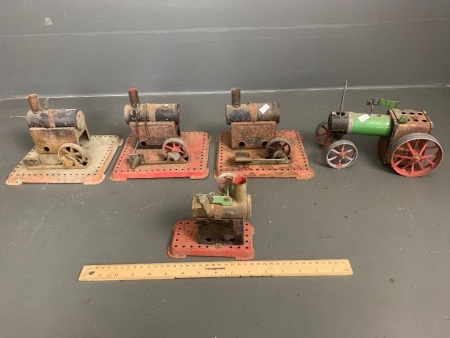 Asstd Lot of Vintage Mamod Etc. Steam Engines for Parts or Restoration