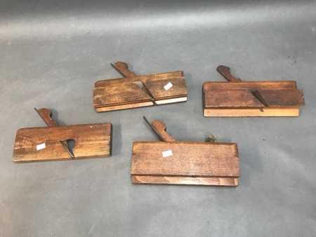 4 Vintage Timber Moulding Planes