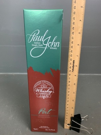 Boxed 70cl Bottle of Paul John Indian Single Malt Whisky - Port Select Cask