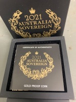 Perth Mint 2021 Australian Gold Sovereign Proof Coin Unopened in Box - 3