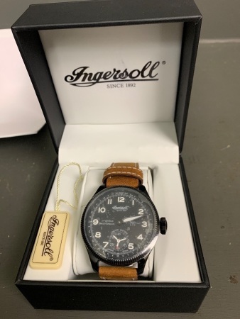 Ingersoll Chinook IN3105BBKW Pilots Watch - Unused in Box with Tags