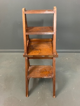 Teak Metamorphic Library Chair