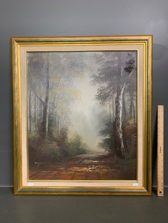 Large Framed Original Oil on Board - Signed Jones