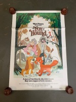 4 Asstd Film and Cartoon Ad Posters inc. Roger Rabit - Pinocchio - Lion King - Fox & Hound - Rolled - 4