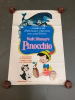 4 Asstd Film and Cartoon Ad Posters inc. Peter Pan - Pinocchio - Lady and the Tramp - Jungle Book - Rolled - 2