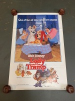 4 Asstd Film and Cartoon Ad Posters inc. Peter Pan - Pinocchio - Lady and the Tramp - Jungle Book - Rolled - 3