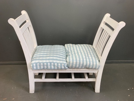 Painted Timber Hall/Window Seat with Cushions