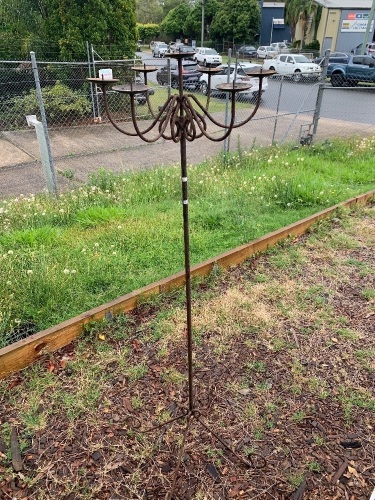 Tall Heavy Wrought Iron Candelabra