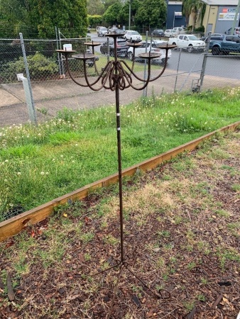 Tall Heavy Wrought Iron Candelabra