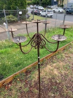 Tall Heavy Wrought Iron Candelabra - 2