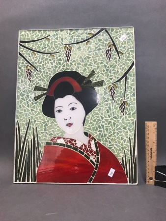Stained Glass Mosaic of Geisha