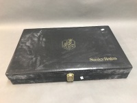 58 Piece Leather Cased Set of Stanley Rogers Cutlery - 2