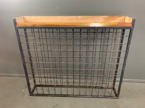 Commercial Steel Wine Rack with Ply Display Top (as is)