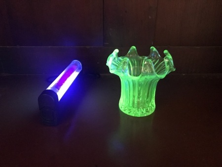 Vintage Small Uranium Glass Vase