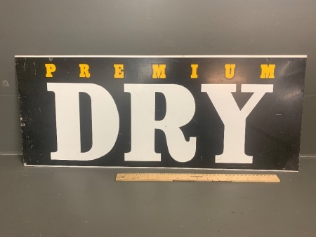 Premium Dry Metal Beer Sign 