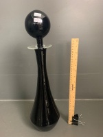 Black Glass Genie Bottle