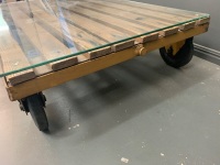 Czech Factory Trolley with Glass Top - 3