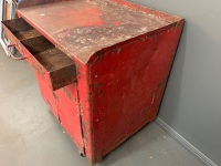 Red Metal Cabinet from old Garage Workshop - 3