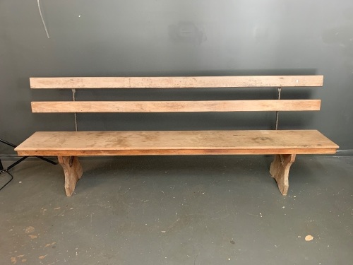 Timber Bench Seat with Steel Frame