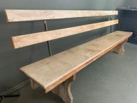 Timber Bench Seat with Steel Frame - 2