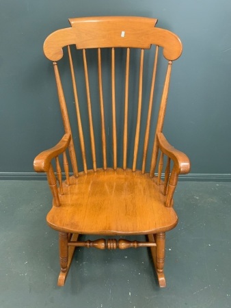 Vintage Style Canadian Maple Rocking Chair - Stained 