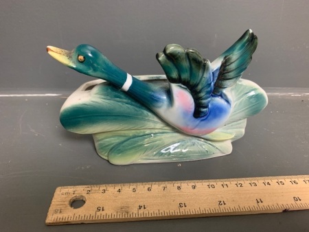 Vintage Japanese Flying Duck Vase - Standing or Hanging