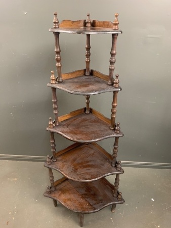 Vintage 5 Tier Corner Wotnot