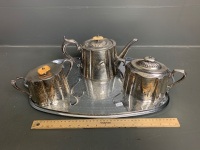 Silver Plated Tea Service Set - 1 Piece Dated 1943