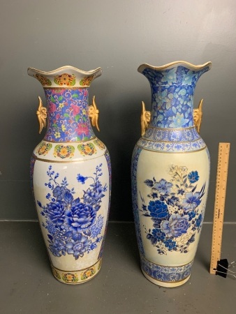 2 Tall Chinese Vases