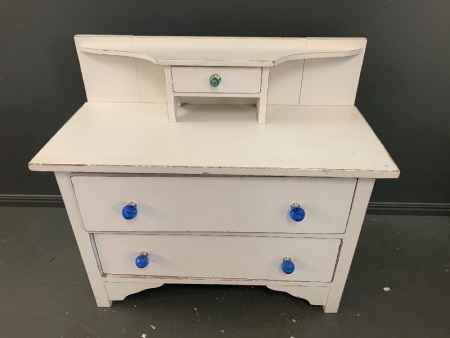 White Shabby Chic Low Dressing Table