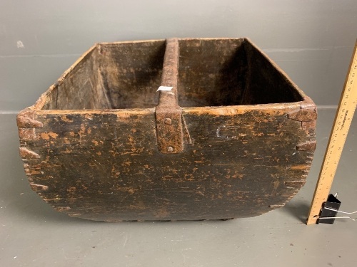 Wooden Food Bin with handle from Shandong province, c1910 - All restorations done by artisans