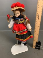 Black Forest Doll on Tin Stand