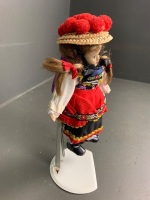 Black Forest Doll on Tin Stand - 2