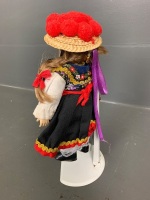 Black Forest Doll on Tin Stand - 3