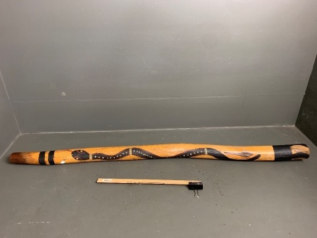 Vintage Painted Didgeridoo