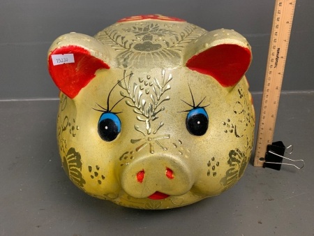 Large Chinese Golden Pig Piggy Bank