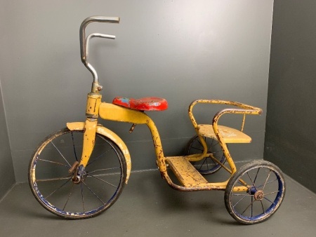 Vintage Child's Trike with Rear Pinion Seat - for restoration