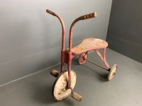 Antique Child's Tricycle with Wooden Block Pedals - 2