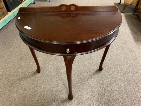 Half Round Single Drawer Side Table