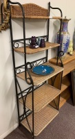 Iron and Wicker Bakers Stand - 2