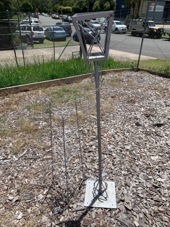 Painted Steel Lamp Stand + Pot Stand