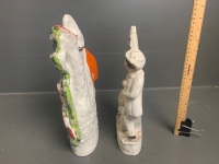 2 Victorian Staffordshire Pottery Figures - 7