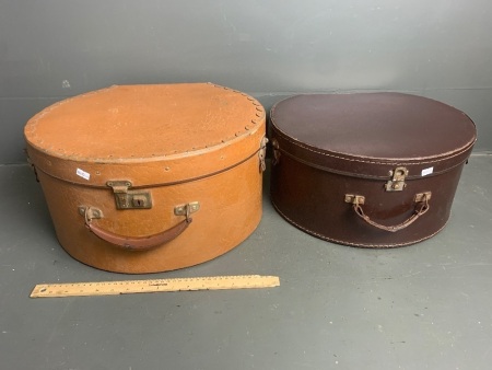 2 Vintage Hat Boxes