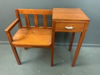 Vintage Wooden Telephone Stand