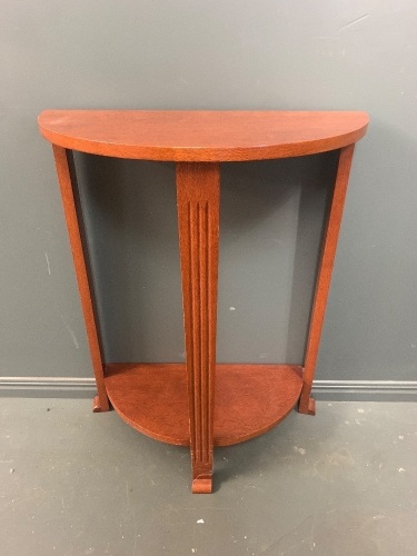 Wooden Half Round Console Table