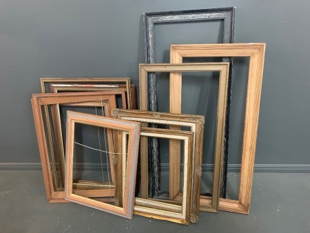 Large Lot of Various Wooden Picture Frames