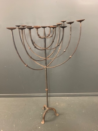 Tall Standing Decorative Steel Candle Holder (17 Candles)