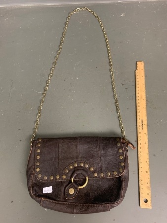 Small Selina Vaughan Leather Handbag with Chain Strap